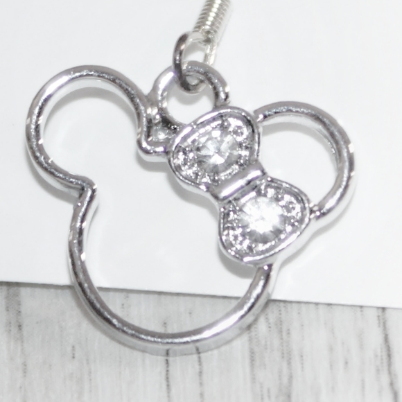 Disney Hollow Minnie Mouse crystal bow earrings - Picture 7 of 7